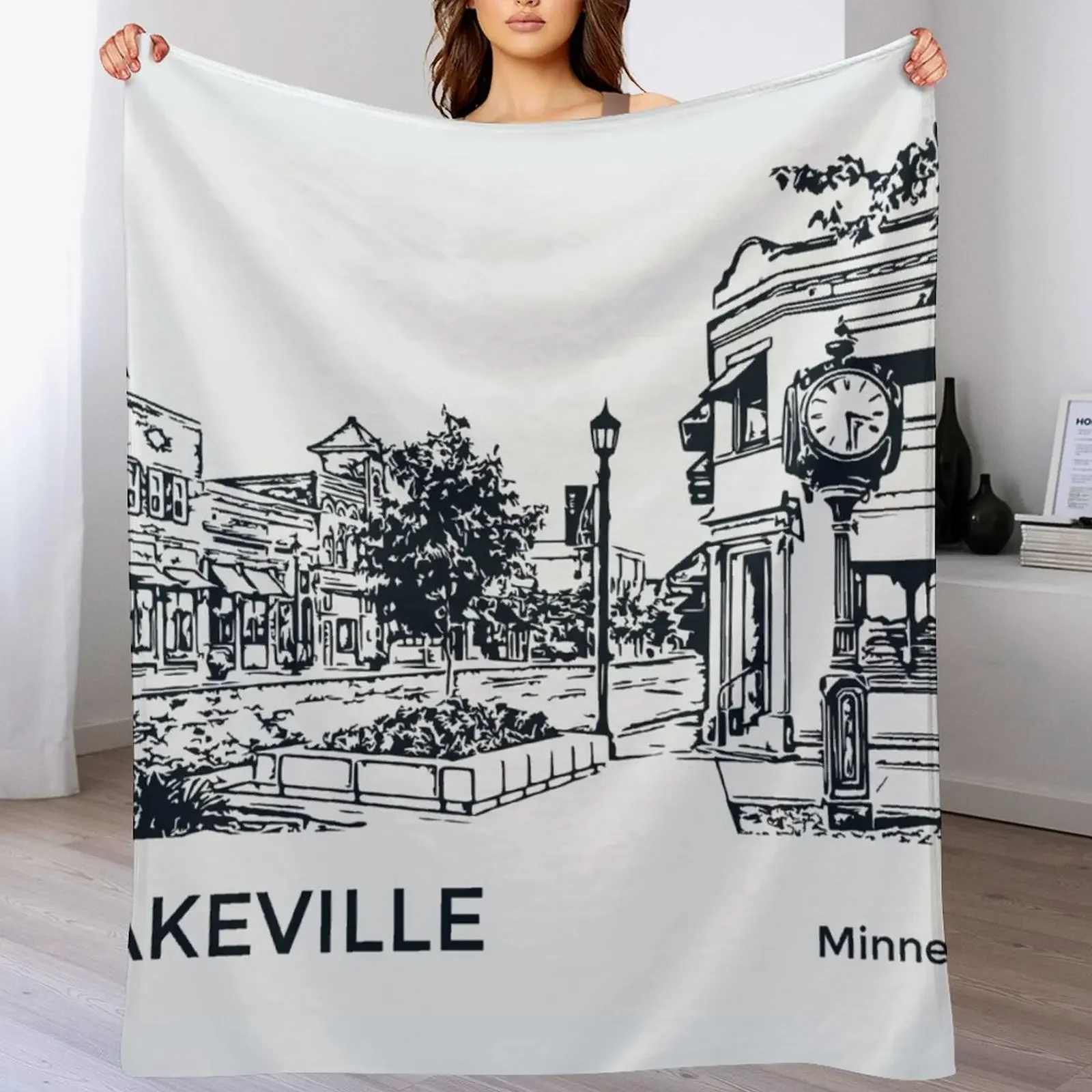 

Lakeville Minnesota Throw Blanket Cozy Home Blanket Gift for Christmas Holiday