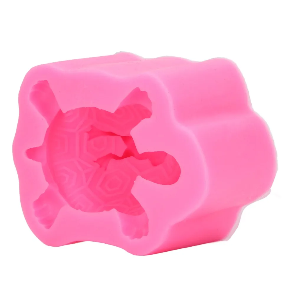 1PCS Portable Pink Color Silicone Turtle Mold Turtle Shape Food-Grade Silicone Baking Mold Fondant Mold For DIY Cakes