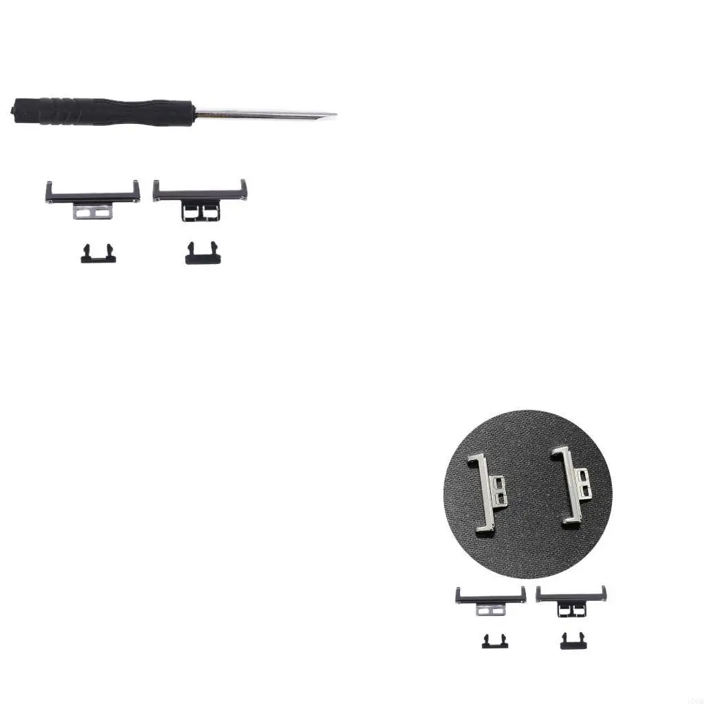 

1 Pair Metal Watch Band Adapter Compatible for Huawei Watch Fit Durable Smartwatch Bracelet Band Adapter Strap Connector