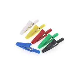 6 Pieces Crocodile Alligator Clips With 2mm Socket Banana Jack Test Clamp Wire Clip terminal