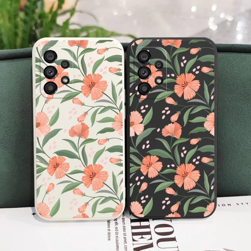 

Charming Flower Phone Case For Samsung Galaxy A73 A53 A33 A23 A13 A03 A72 A52 A52S A32 A22 A12 A71 A51 A31 A21S 4G 5G Cover