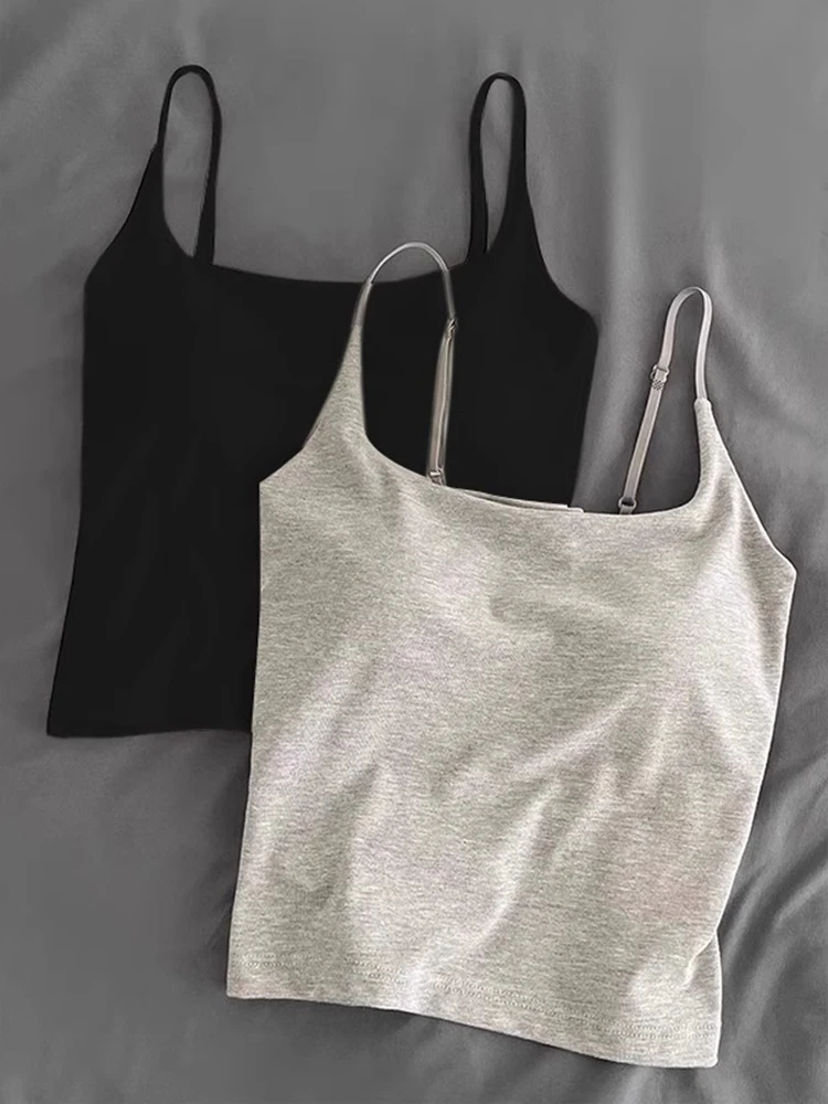 American Style Adjustable Strap Vest Women's Inner Wear with Chest Pad Outerwear Beautiful Back Bra Integrated Underwear Base...