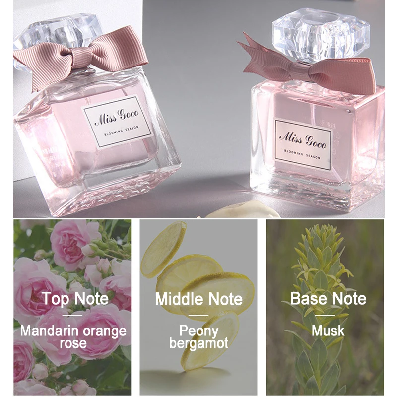 Perfume Pink Blossom Sweetheart, fragancia ligera fresca y duradera para mujer, fragancia floral, para regalo/uso diario