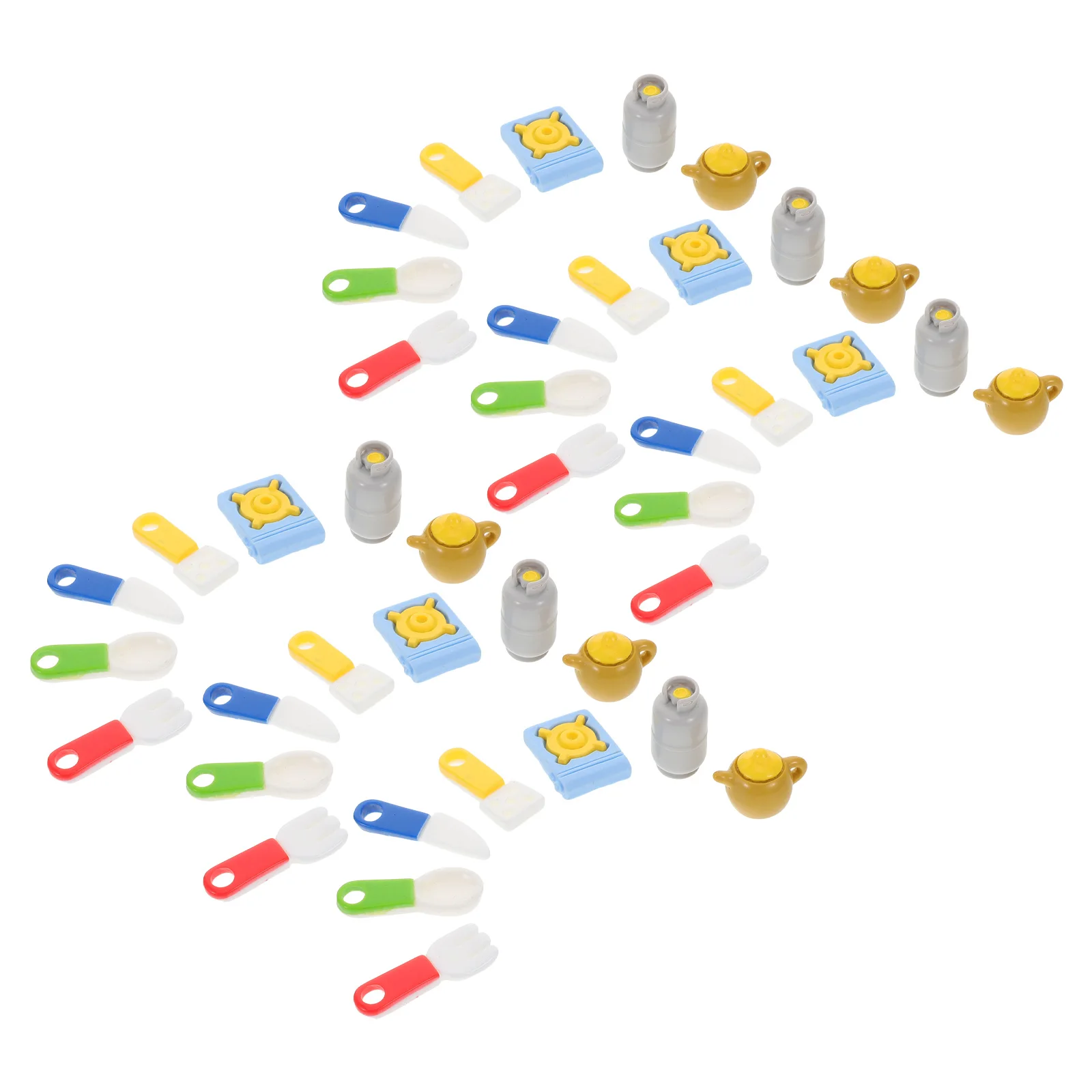 ชุดของเล่นครัวจิ๋วสำหรับบ้านตุ๊กตา 6 ชุด อุปกรณ์ทำครัวเรซิ่น ชุดเครื่องครัวการ์ตูน ชุดของเล่นเสริมสร้างความคิดสร้างสรรค์ เสริมสร้างจินตนาการเกี่ยวกับชีวิตครอบครัว