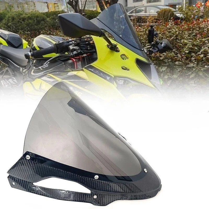 

Parts for Kawasaki ZX6R 636 modified carbon fiber heightening, guide glass, competitive windshield