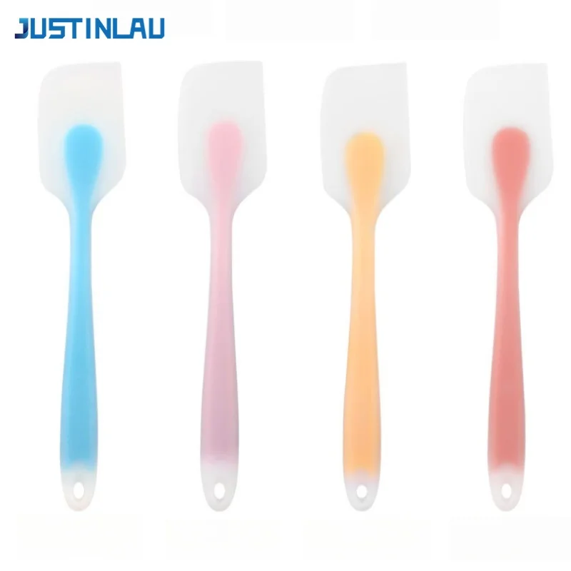 JUSTINLAU Silikon-Spatel, durchscheinender Creme- und Butterspatel, hitzebeständiger Koch- und Backspatel, Backutensilien für die Küche zu Hause