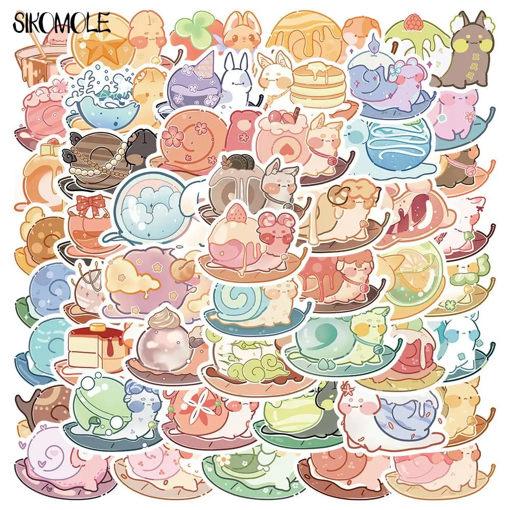 10/30/50PCS Cartoon Cute Small Snail Stickers Animals Kawaii DIY Car Skateboard Laptop Motor Graffiti Sticker Decals Kid Toys F5