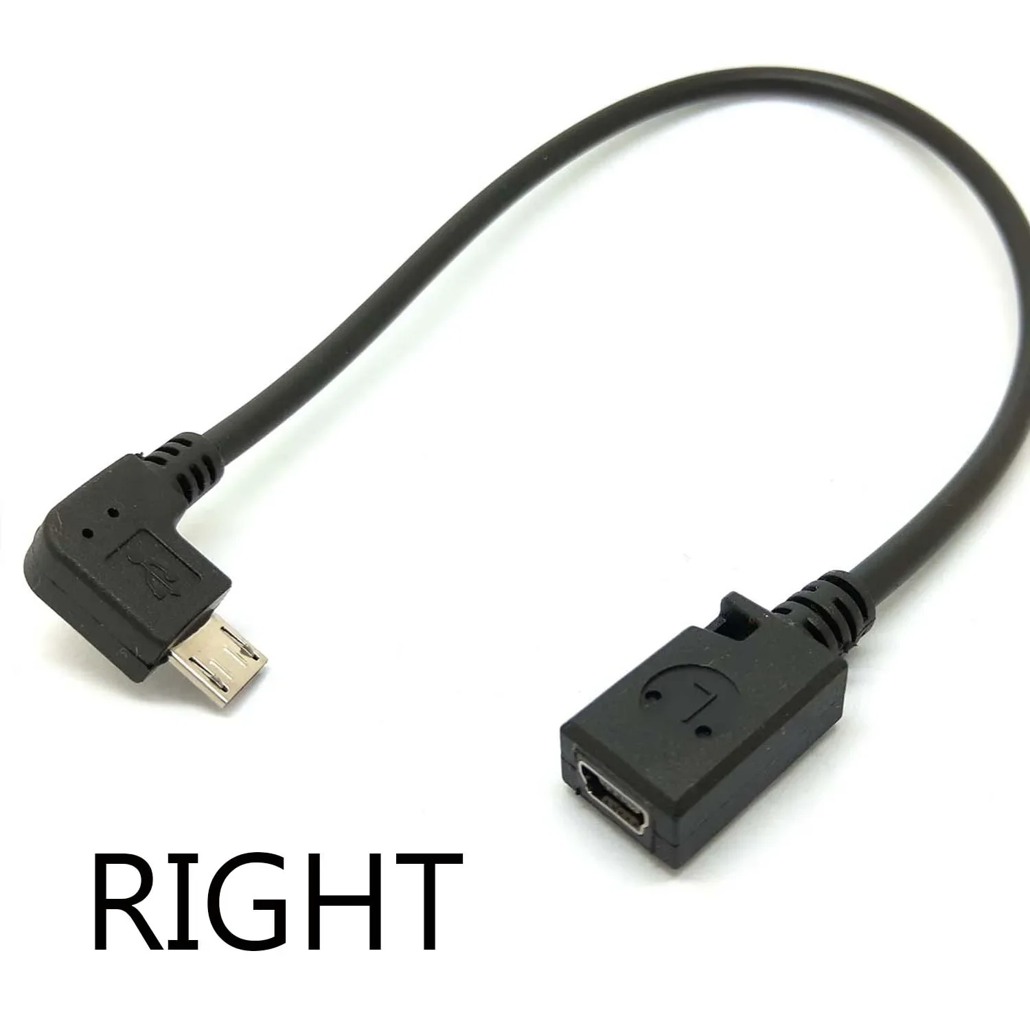 Kąt 90 Micro męski na Mini żeński Adapter USB konwerter ładowarka danych kabel nowy w dół w prawo w lewo