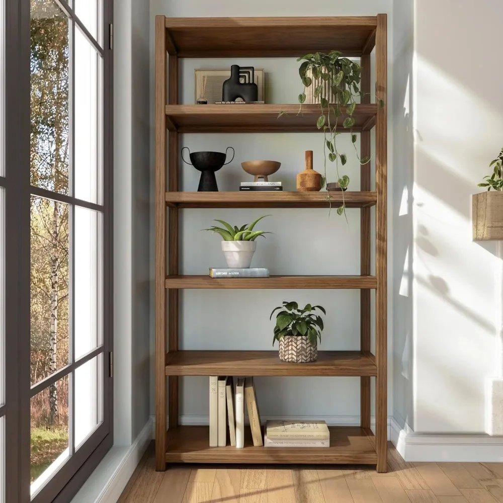 

"greenport 72-inch brushed walnut bookshelf"
