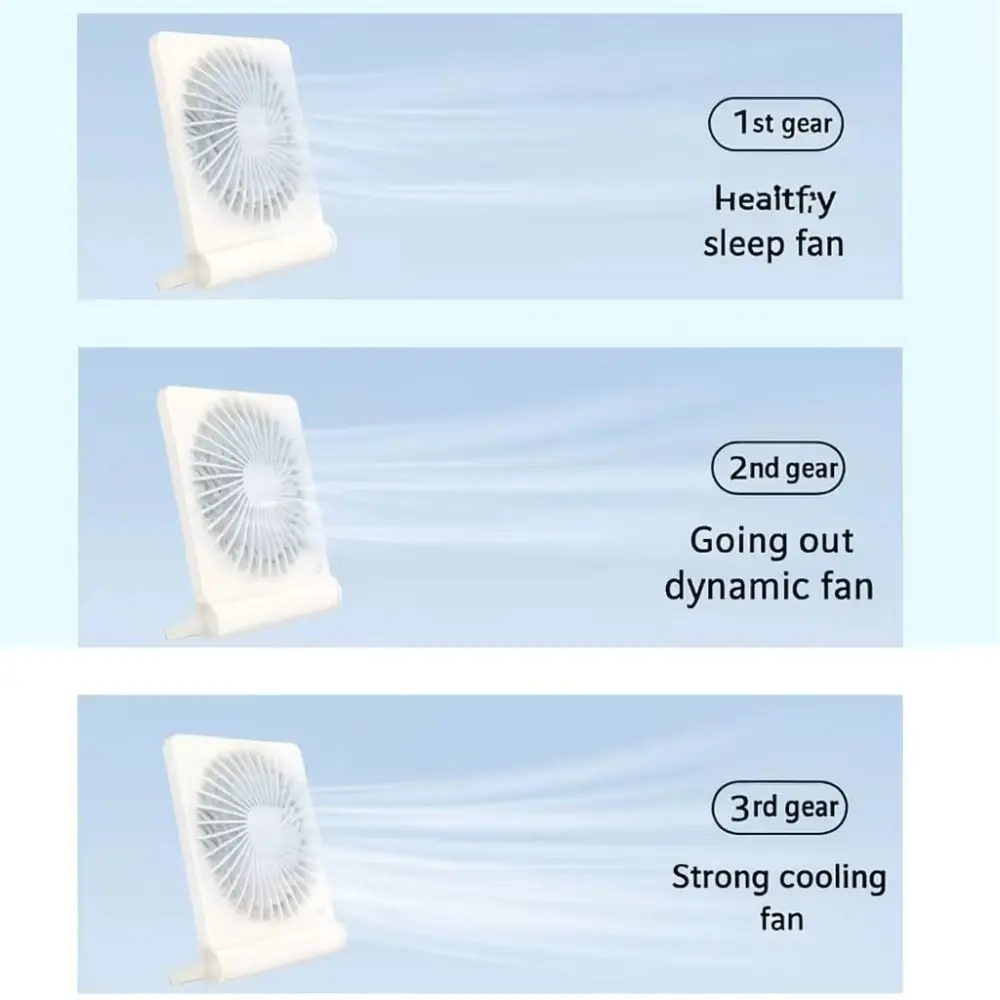 

Table Fan Lightweight Desk Fan Folding Portable Small USB Fan Ultra Quiet Handheld Ultra-thin Mini Fan Travel
