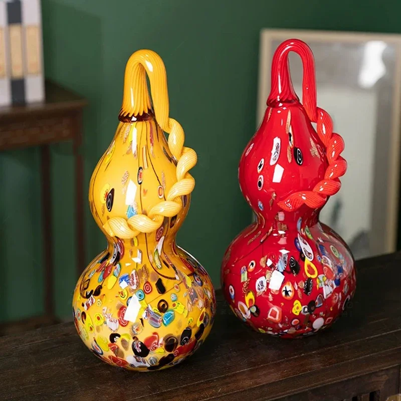 EsculturadCalabazadCristal, ObradArtedCristaldLujo, EstatuadModelodPlanta, Decoración Nórdica para Habitaci