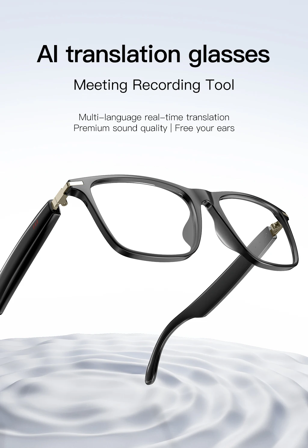 Smart AI Photochromic Sunglasses Transparent indoors, automatically darken outdoors in sunlight Bluetooth Calling Outdoor Sports