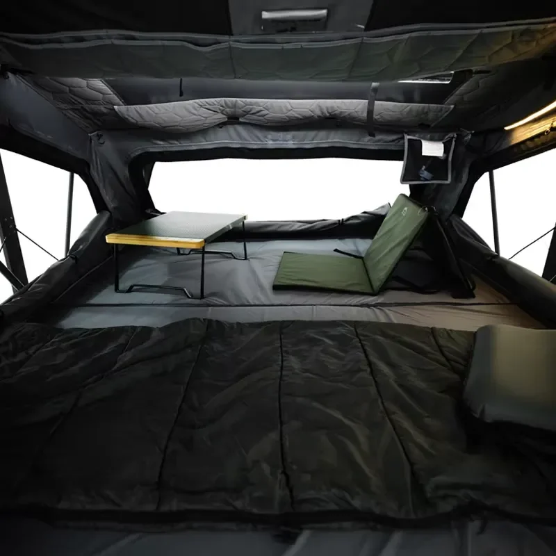 All-in-One Family Rooftop Tent, Hard Shell RTT with Anti-Condensation Mat and Air Mattress