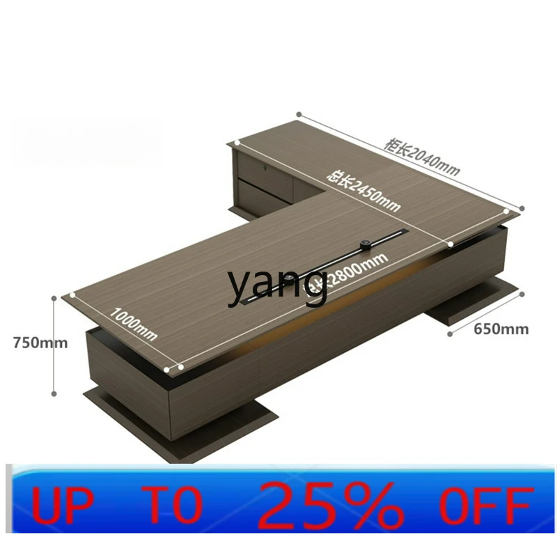 

LTT light luxury president boss desk chairperson office furniture table and chair combination