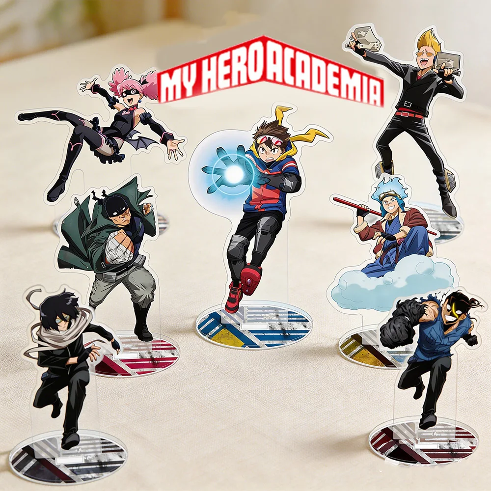 Anime My Hero Academia Acrylic Standee Keychain Izuku Midoriya Cartoon Figure Desktop Decor Kawaii Fans Gift Present
