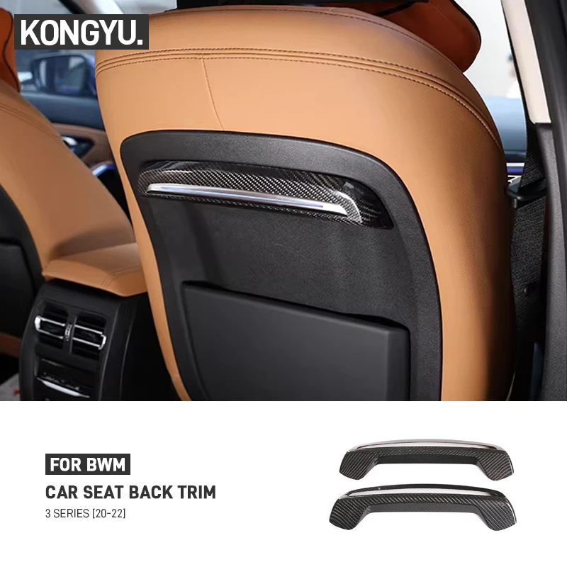 

For BMW 3 Series G20 G28 2020-2022 Real Dry Carbon Fiber Car Front Seat Backrest Panel Trim Cover Sticker Decoration Accessories