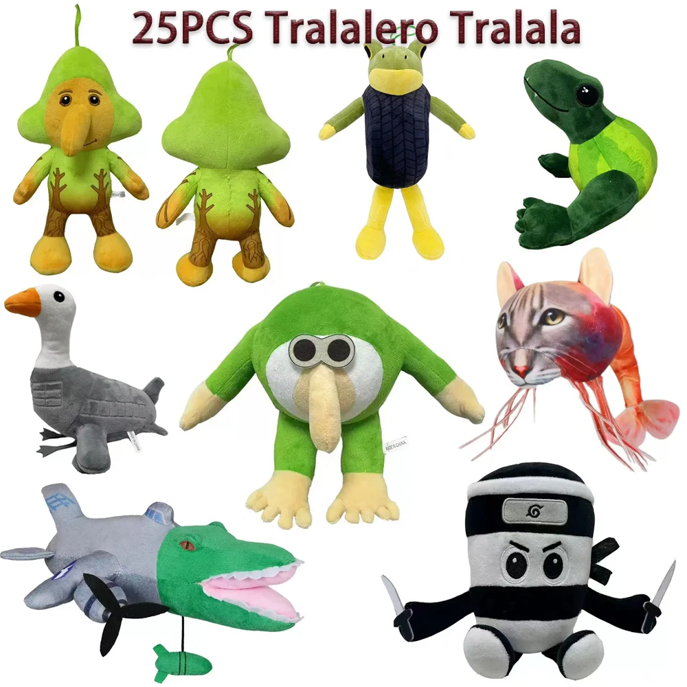 Tung Tung Tung Sahur peluche bailarina capuchino Assassino juguete Tralalelo Tralala felpa Vaca Saturns Saturnita LiriLi Larlla