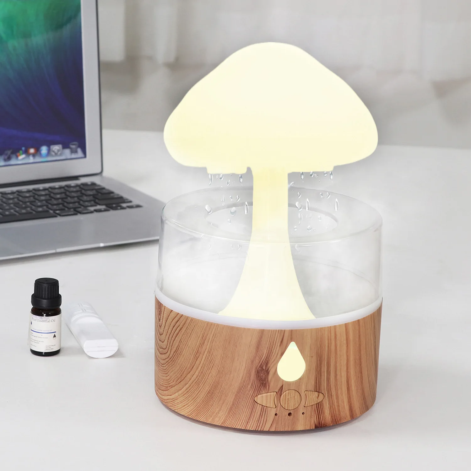 Yun Duo Rain Aroma Diffuser Ultrasonic Atomized Raindrop Humidifier Silent Diffuser Water Mist YX-1901