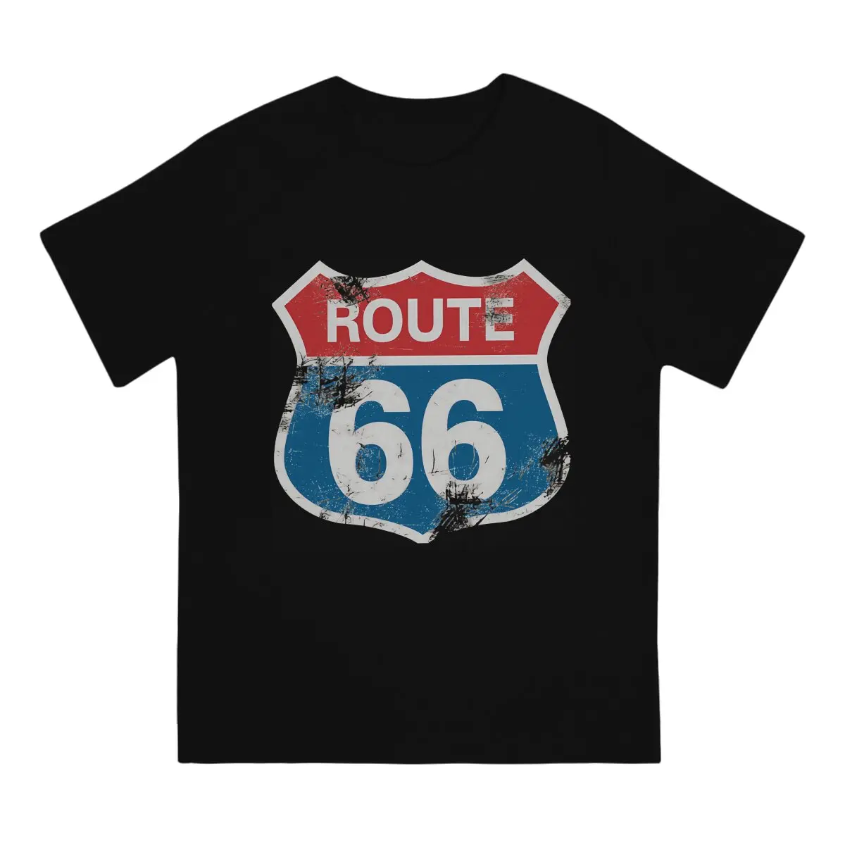 Symbol U S Route 66 T Shirt Punk O-Neck TShirt Polyester Clothes