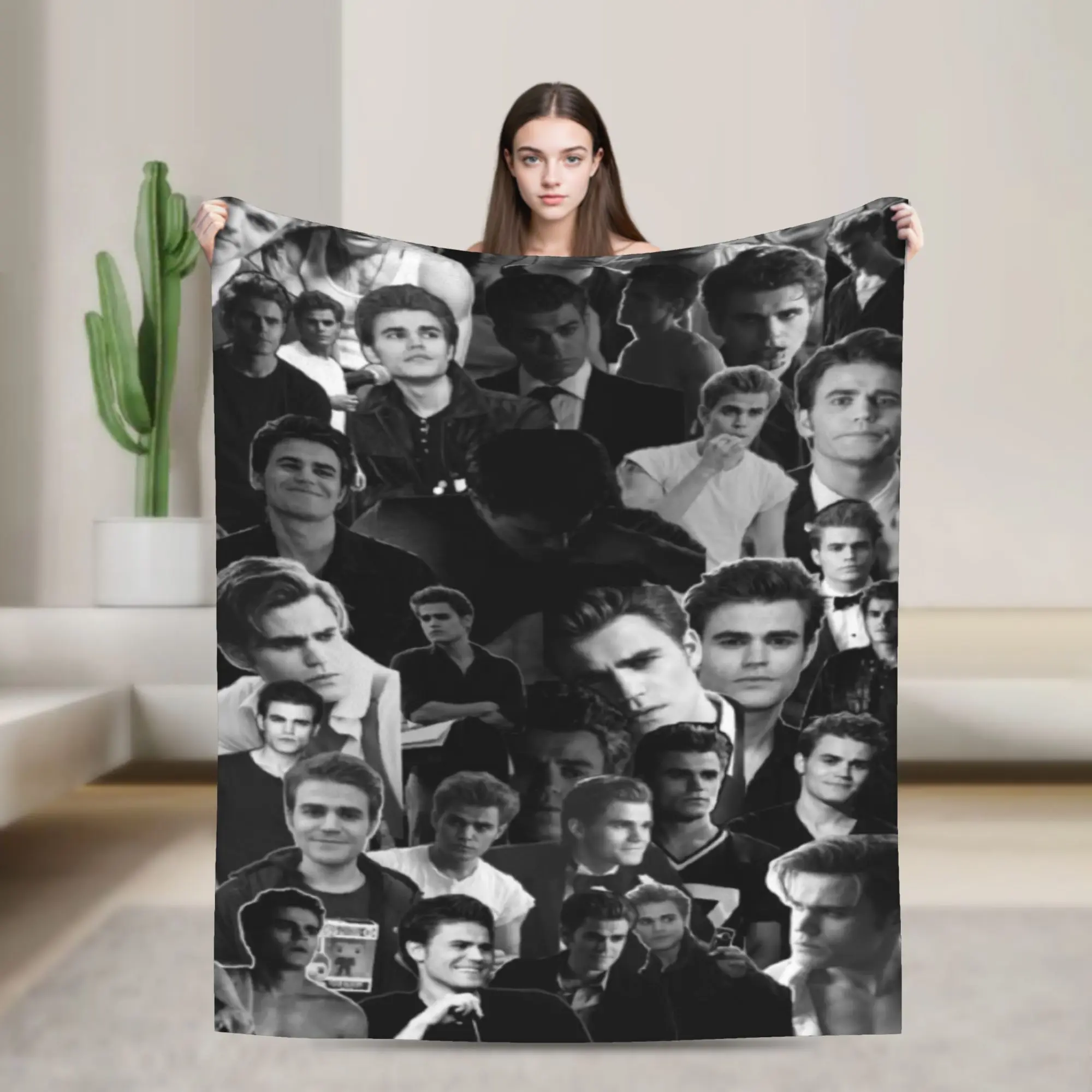 The Vampire Diaries Stefan Salvatore Blankets Super Soft Fleece Comfort Gift  Throw Blankets Quilt