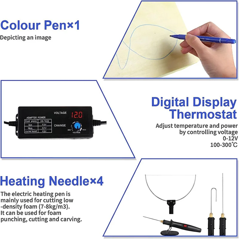 Electric Styrofoam Cutter Cutting Machine Styro Foam Cutting Pen Portable Foam Cutting Knife Heating Wire EU Plug