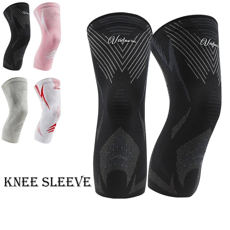 1PC Veidoorn Kompressions-Kniebandage für Damen und Herren, atmungsaktiv, leicht, Knieschoner zum Laufen, Kniestütze, Kompressionsmanschette