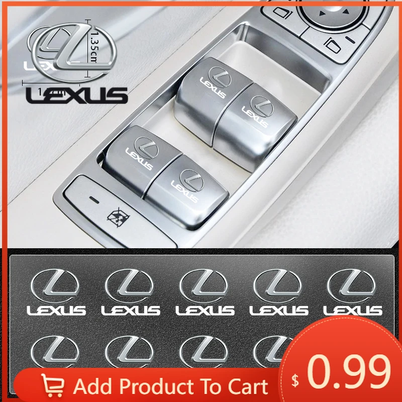 

Interior Stickers Car Interior Steering Wheel 3D Sticker Decals Emblem Car Accessories For Lexus CT ES LS GS IS HS LF-30 NX RX U
