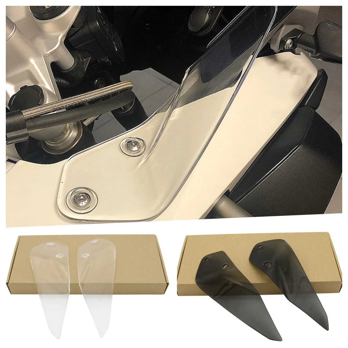 

Motorcycle Side Panels Wind Deflector Front Spoiler Windshield Windscreen For BMW R1200GS Adventure R1200 R1250 GS ADV 2014-2024