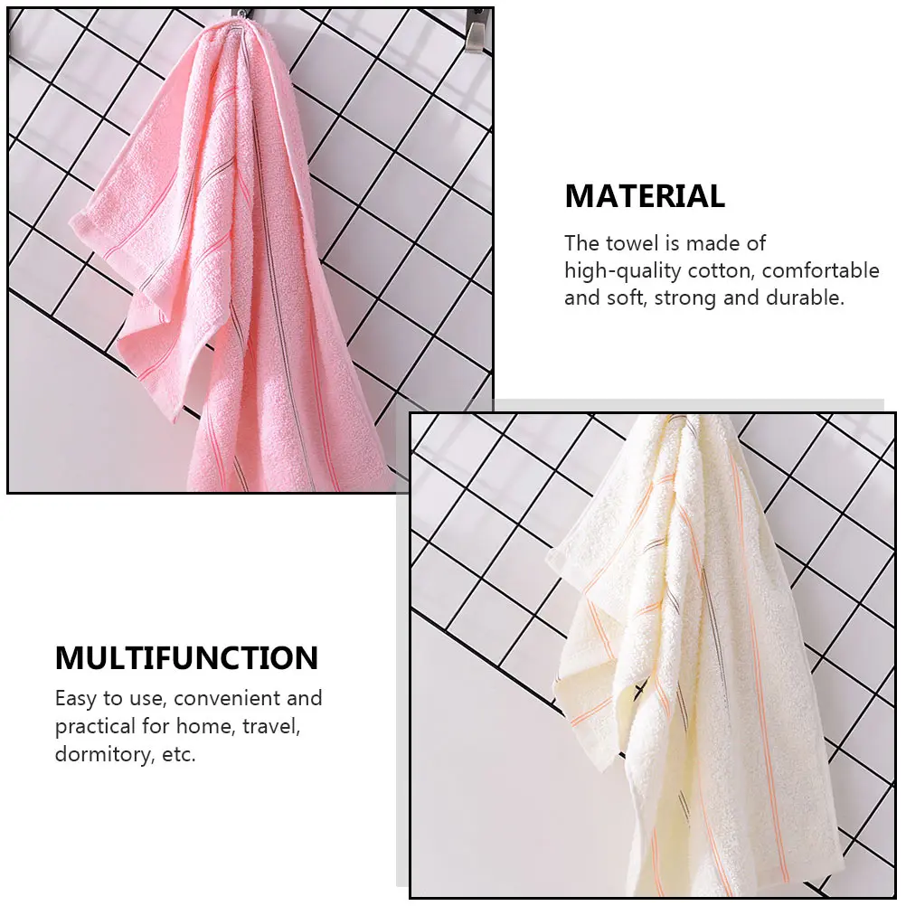 

3pcs Pure Cotton Face Towels Thickened Water-Absorbent Quick-Drying Soft Washcloths For Home Travel Baby Drying Cotton