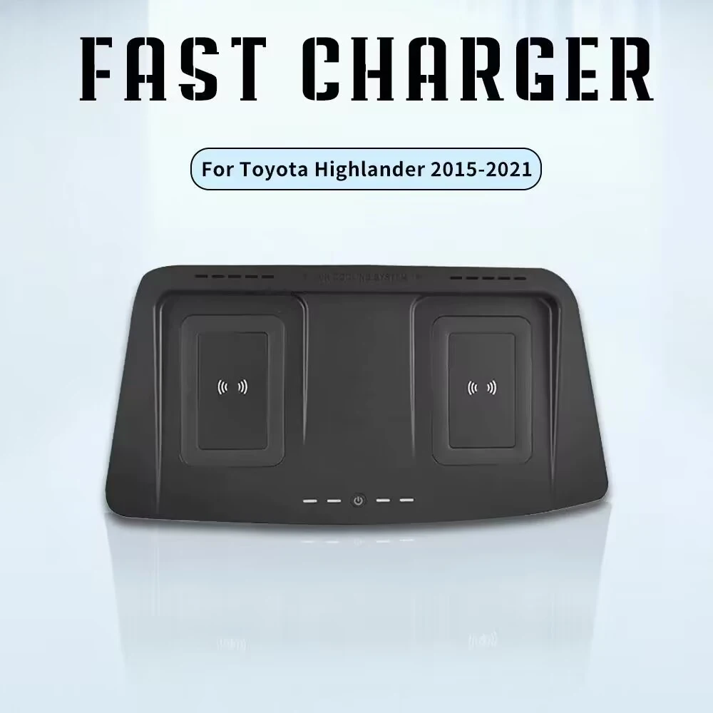 Wireless Charger For Toyota Highlander 2015-2021 Fast Mobile Charge Phone Holder Built in Car Accessories Center Control