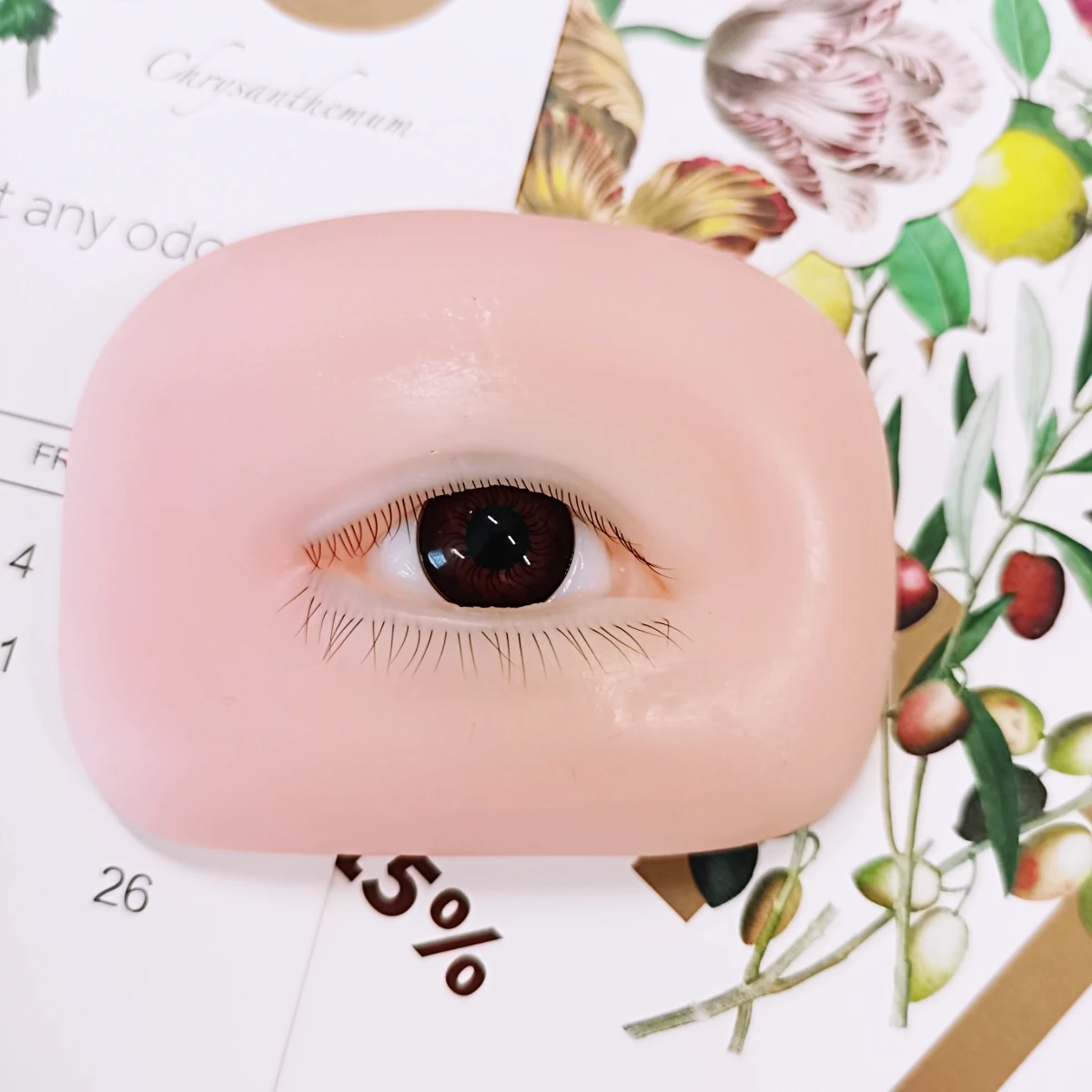 False Eyelash Mannequin Eyes Flat Doll Head For Lash Practice Eyelash Mannequin Doll Face  Korean Makeup Products Tool For Women