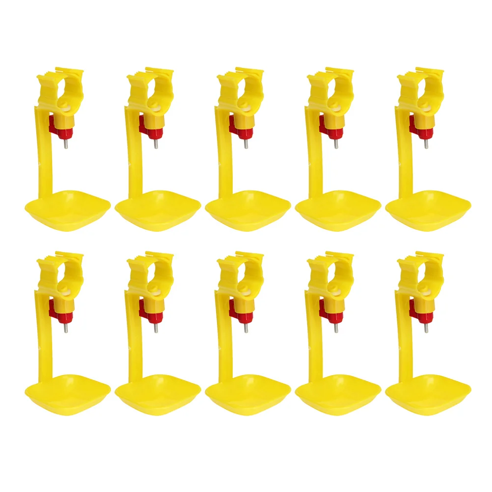 

10Pcs Automatic Chicken Waterer Poultry Drinking Fountain for Chickens Ducks Geese Farm Home Use Hanging Cup Watering