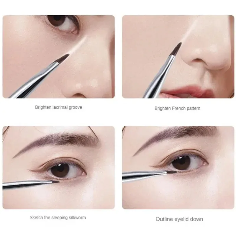 Upgrade Blade Eyeliner Ultra Brush Under The Eyes Place Makeup Brush Thin Fine Angle Flat Eyebrow  Precise Detail Brush