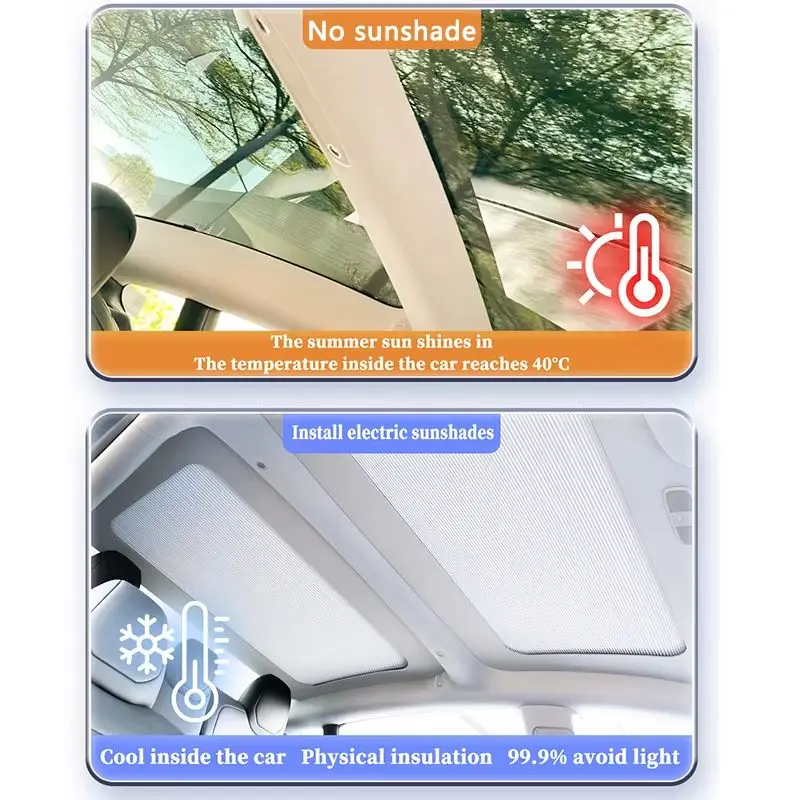 Electric Sunshade for Tesla Model 3 Highland 2024 Smart Voice Control Sunroof Roof Sun Visor UV Protector Car Accessories ﻿ ﻿