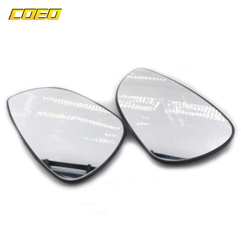 

2Pcs Car Heated Rearview Mirror Lens White Glass For Fiesta 2009-2014