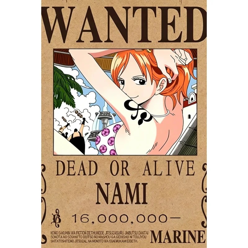 One Piece Wanted Poster Leinwanddruck Bild Wandkunst Kopfgeld Anime Wandbild Schlafzimmer Wanddekoration Luffy Zoro Wohnzimmer Heimdekoration