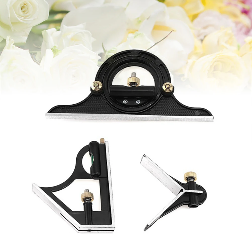 

3pcs 300Mm Stainless Steel Combination Square Set Rustproof Durable Measuring Tool Angle Protractor Scriber 180 Degree