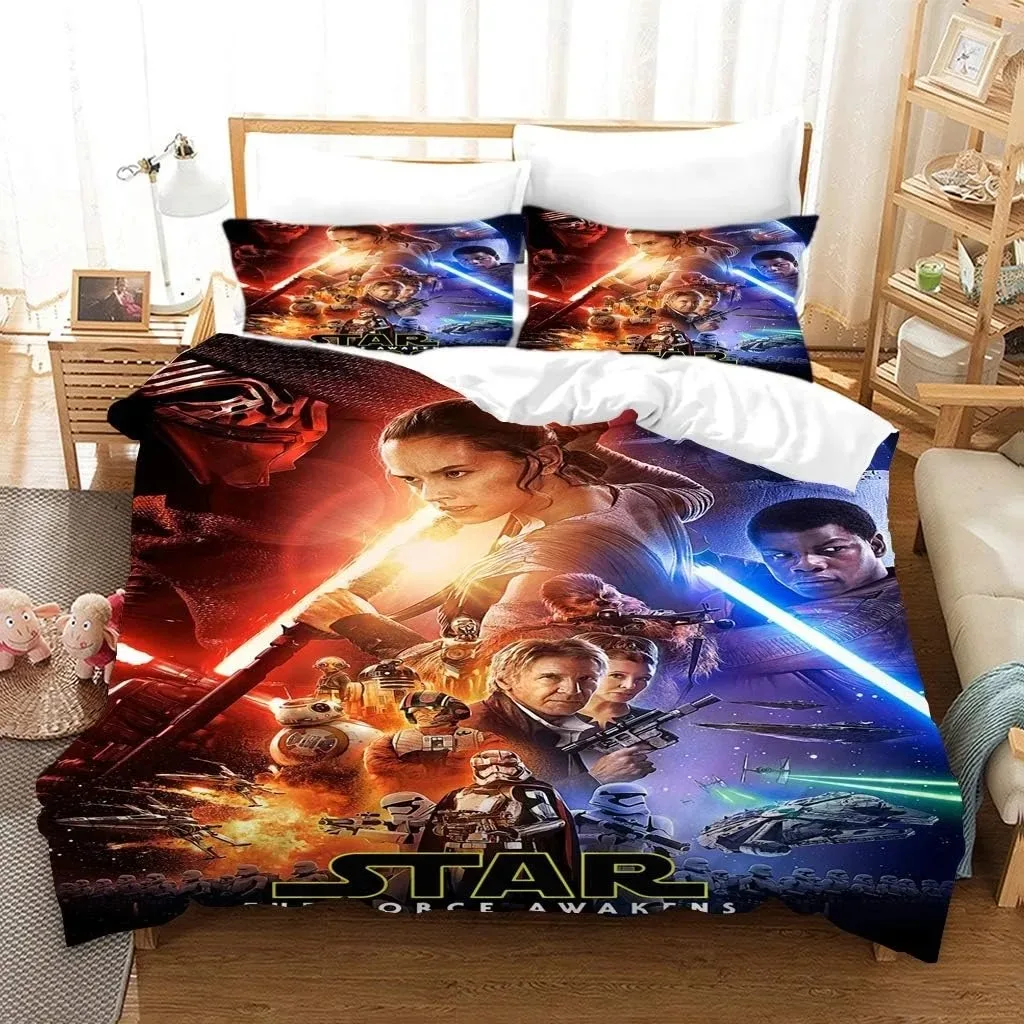 3D Quilt Cover Yoda Bedding Set, Children's Soft Yoda&Grogu Bed Cover ,Single Double Full King Bed King Bed Set ,Star Gift