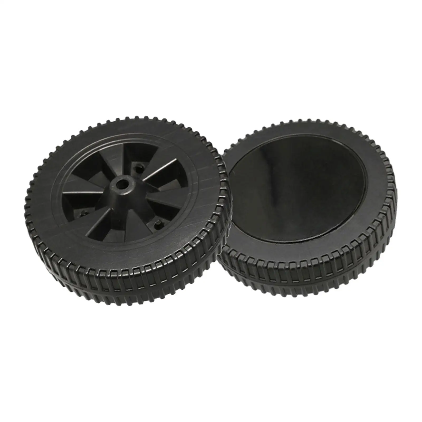 2 Pieces Grill Wheels Hole Diameter 0.8-1cm Durable Sandproof Universal Wheel 17cm for Kitchen Patio Garden Barbecue Most Grill