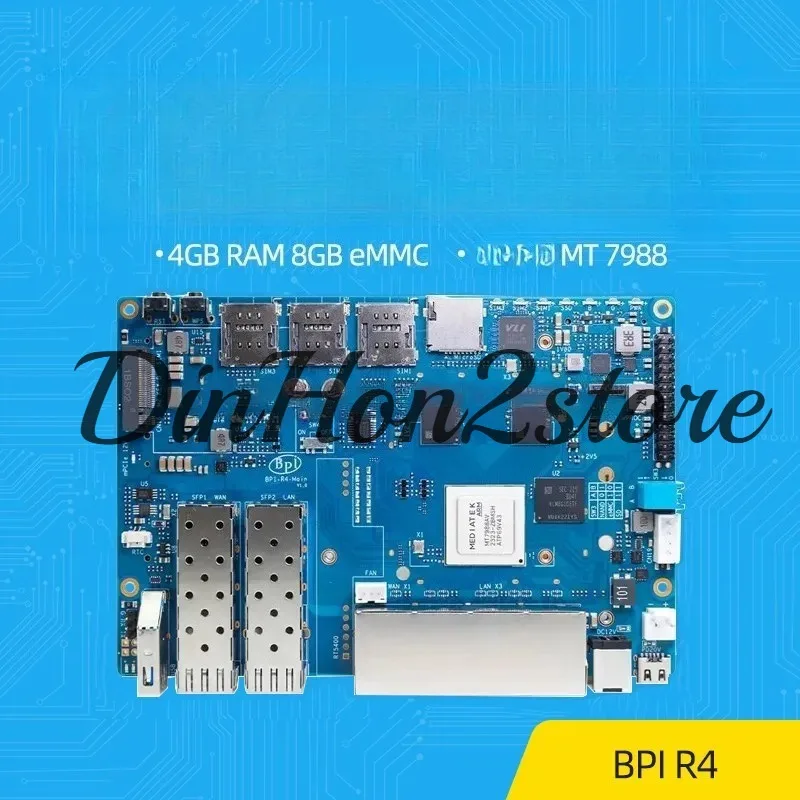 Suitable for Banana Pi BPI-R4 main board MediaTek MT7988 open source high performance router development board