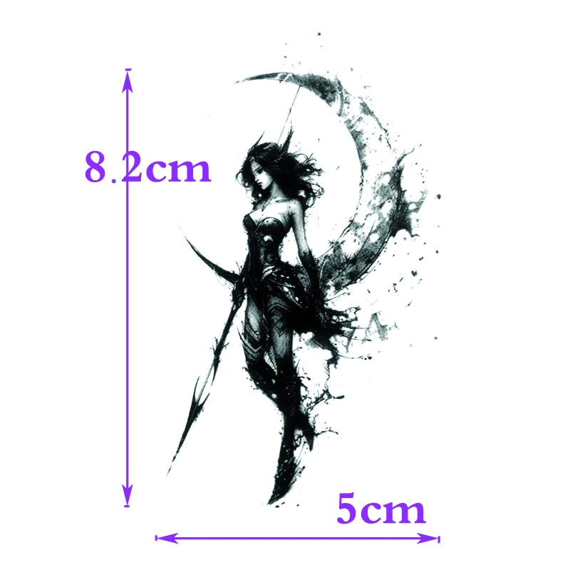 The Demon Queen Waterproof Temporary Tattoos Men Demon Beauty Body Tattoos Fake Tatoo Face Stickers Pesca Flash Tattoo