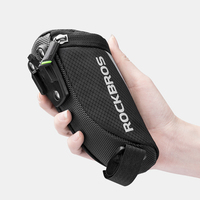 ROCKBROS 0.5L Mini Portable Bicycle Saddle Bag Tail Seatpost Multifunction Reflective Nylon Mountain Road Bike Accessories자전거 가방