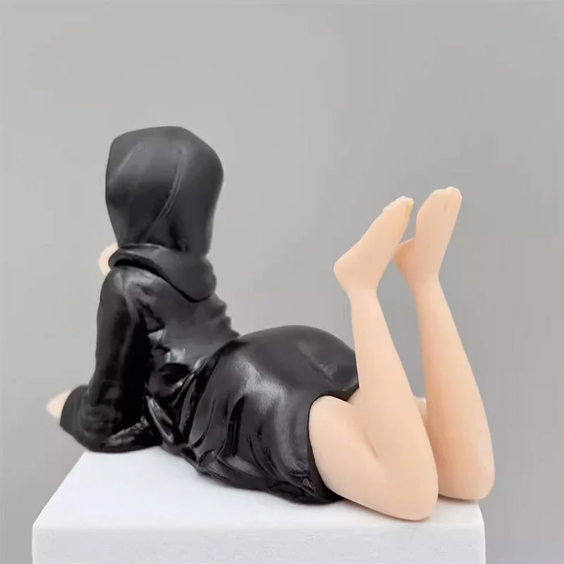 3 pçs/set anime figura gótico preto robusto menina figura misteriosa estátua rainha estatueta ornamento fantasma escultura menino presente