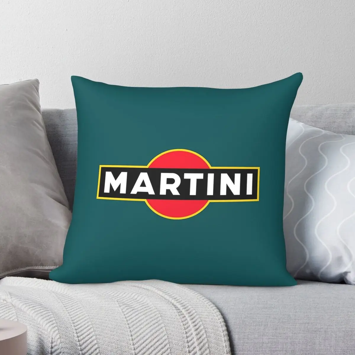 Martini Cocktail Square Pillowcase Polyester Linen Velvet Printed Zip Decorative Throw Pillow Case Sofa Seater Cushion Cover