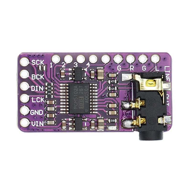 2X I2S PCM5102A DAC Decoder GY-PCM5102 I2S Player Module For Raspberry Pi PHAT Format Board Digital PCM5102 Audio Board-TCES