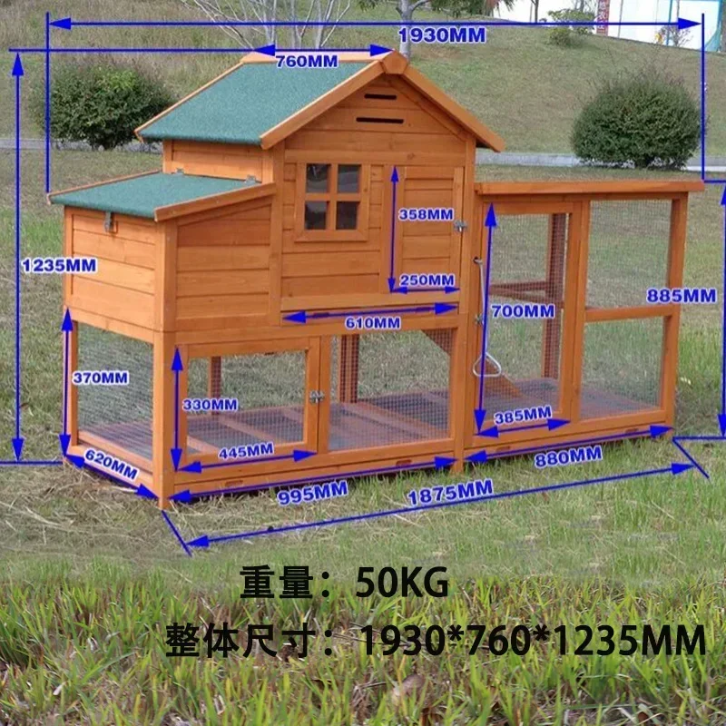 Outdoor chicken cage breeding cage household large chicken coop pigeon cat dog rabbit pet house villa