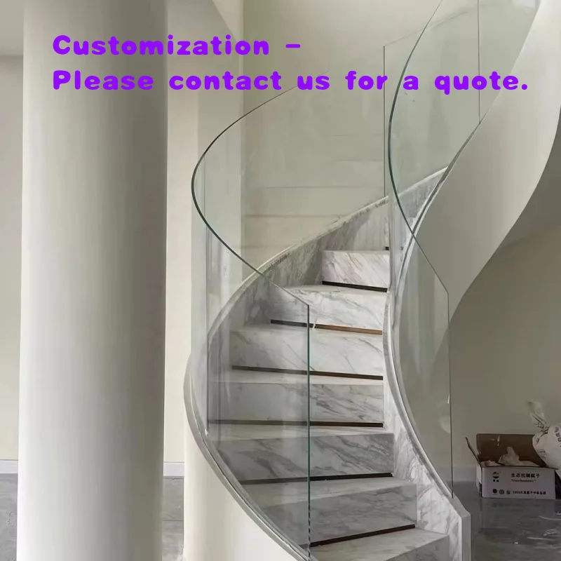 

custom.VIKO Top Sale Luxury Curved Staircase Curved Staircase Indoor Use of Rotating Stairs