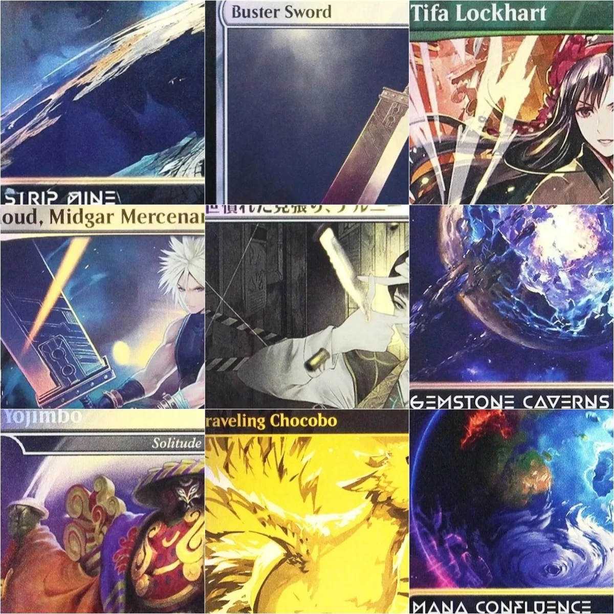 

Foil Yojimbo/Magus Sisters/Buster Sword Magical Proxy Cards Game Quality Proxy Gathering Board Playing Game Trading Cards