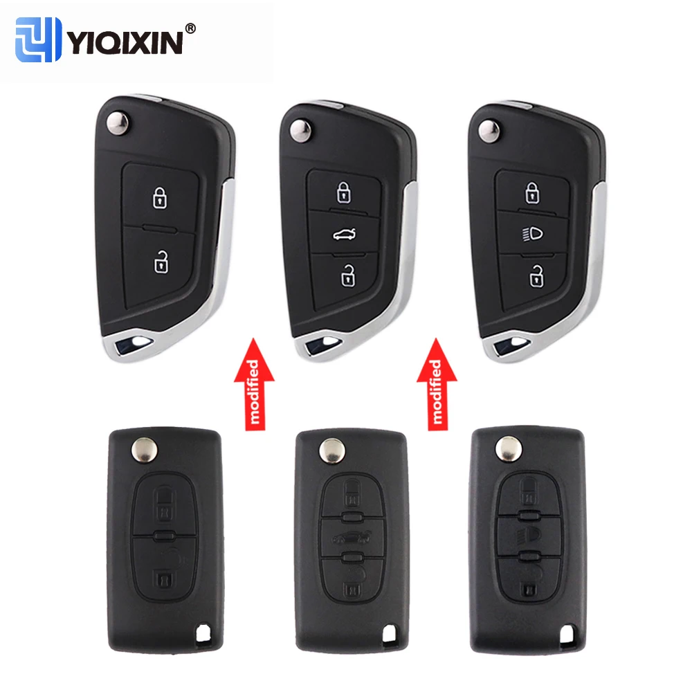 Key Case For Citroen C2 C3 C4 C5 C6 C8 Xsara Berlingo Remote Car Key Shell For Peugeot 107 207 307 407 306 308 408 508 Partner