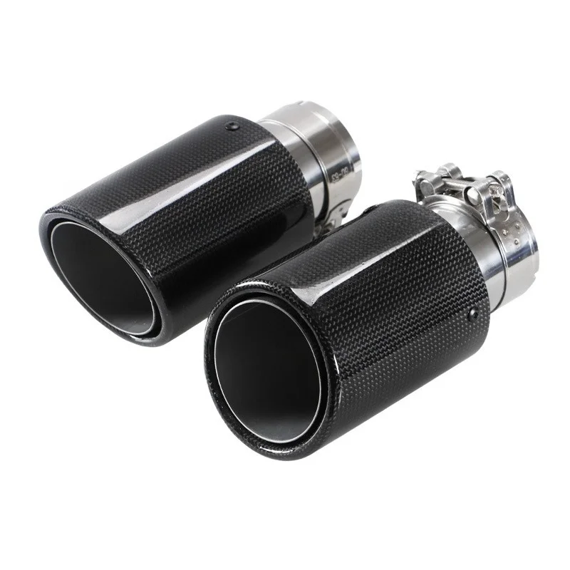 High Quality Car Exhaust Tip Carbon Fiber Tailpipe Muffler Multicolor Stainless Steel End Tips